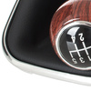 VW GOLF MK4 IV 98-05 Gear / gearbox knob WOOD IMITATION + SILVER RING + BLACK LID 5+R + Lever Gaiter WITH CHROME FRAME (12MM)