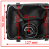 AUDI A3 8L 00-06 Gear / gearbox knob BLACK + SILVER RING + BLACK LID 6+R + Lever Gaiter WITH FRAME