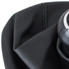 VW PASSAT B5 97-00 Gear / gearbox knob BLACK + SILVER RING + BLACK LID 5+R + Lever Gaiter WITH FRAME (12MM)