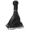 VW Golf IV 97-03 Gear shift knob BLACK + Lever Gaiter with frame CHROM 5 Gear Hole 23MM