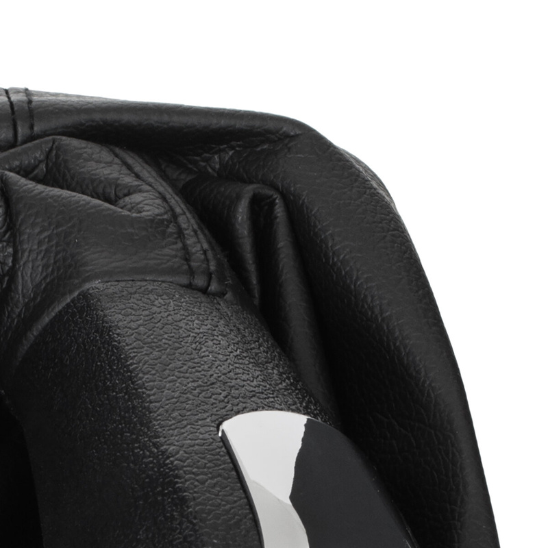 SKODA OCTAVIA MK2 II 04-11 Gear / gearbox knob BLACK + CHROME LID 5+R + LEATHER Lever Gaiter WITH FRAME