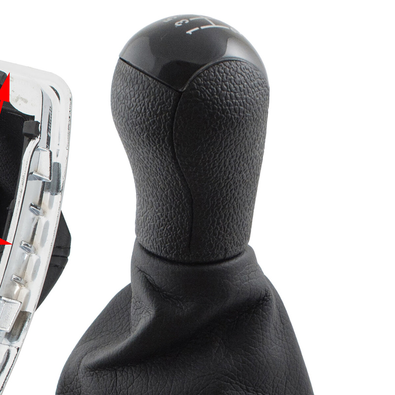 Ford Focus Mk2 04-08 Gear shift knob BLACK + Lever Gaiter with frame CHROM 5 Gear