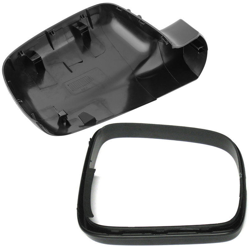 VW T5 03-15 obudowa + ramka lusterka zewnętrznego CZARNA lewa 2 szt. KPL