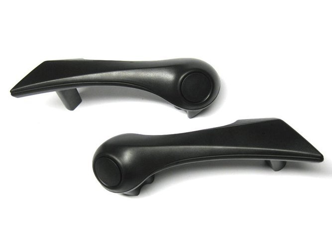 Renault Megane II 02-05 door handle / grip front Left + Right set Black