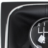 VW GOLF MK6 VI 08-12 Gear / gearbox knob BLACK + SILVER RING + BLACK LID 5+R + Lever Gaiter WITH CHROME FRAME