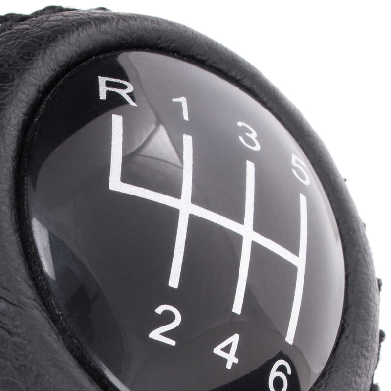 Mazda 3 06-12 Gear shift knob BLACK LEATHER 6 Gears
