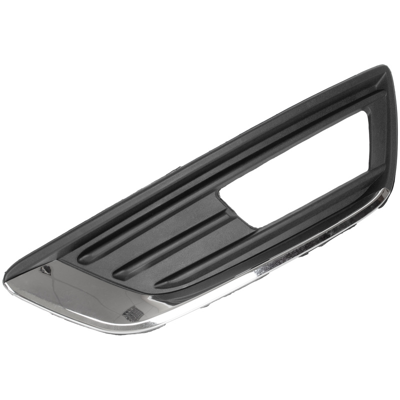 Ford FOCUS III FL 12-16 Z HALOGENAMI atrapka kratka w zderzak przedni CZARNA + CHROM lewa