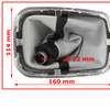 VW GOLF MK4 IV 98-05 Gear / gearbox knob BLACK + SILVER RING + BLACK LID 5+R + Lever Gaiter WITH CHROME FRAME (12MM)
