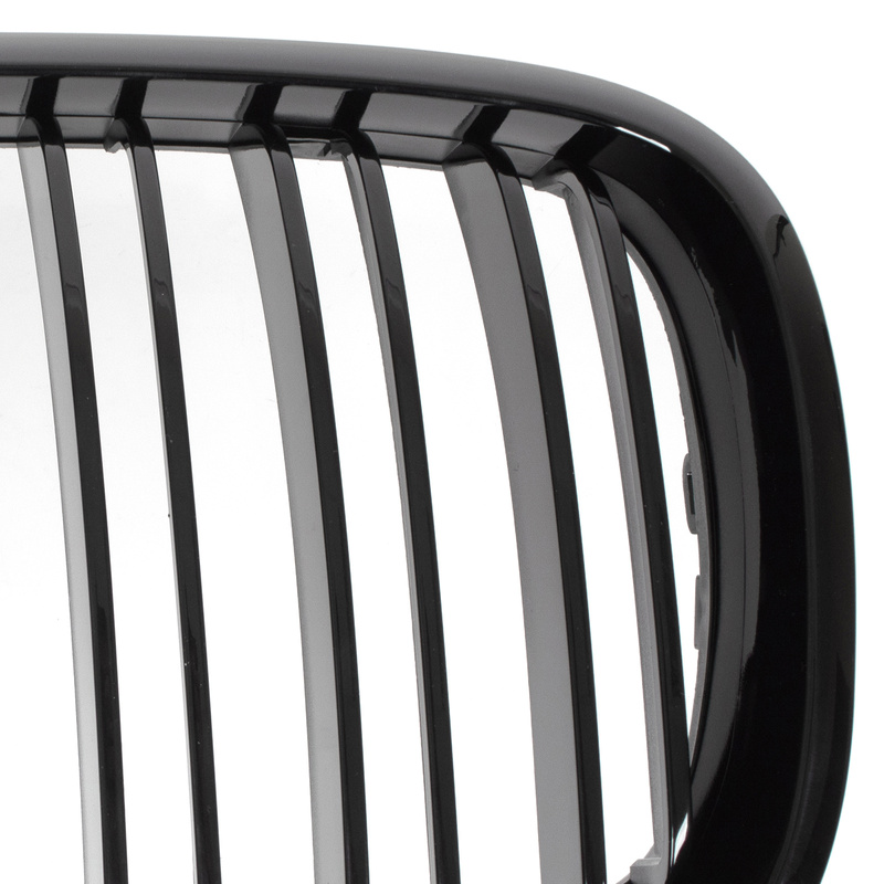 BMW X5 E70 06-13 atrapy między reflektory (nerki) lewa + prawa kpl. BLACK GLOSSY DOUBLE BAR