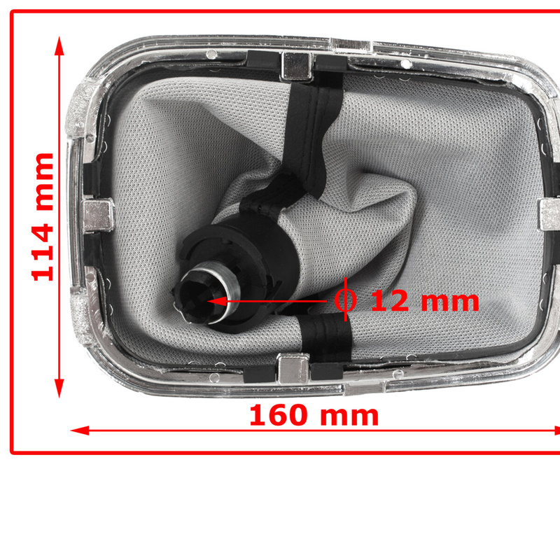 VW GOLF MK4 IV 98-05 Gear / gearbox knob BLACK + SILVER RING + BLACK LID 5+R + Lever Gaiter WITH CHROME FRAME (12MM)