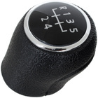 VW T5 / T6 03-11 Gear / gearbox knob BLACK + SILVER RING + BLACK LID 5+R 7H0711113