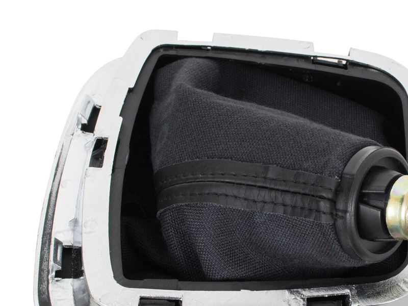 VW Polo V 6R 2009- Gear shift knob BLACK + Lever Gaiter with frame CHROM 5 Gear