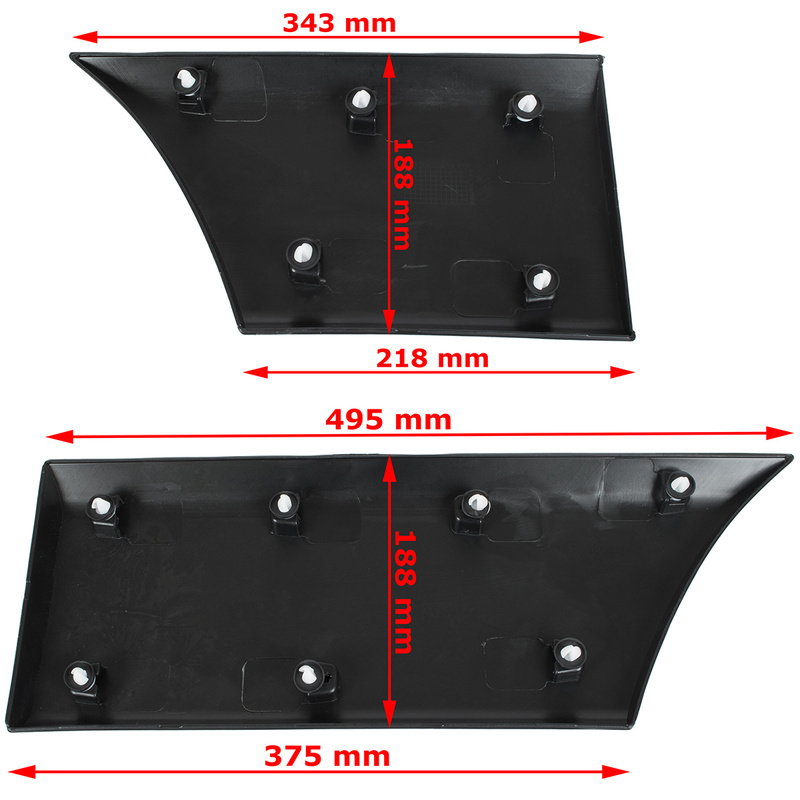 Nissan NV400 2011- WERSJA L2 listwa boczna PRZED tylnym kołem BEZ OTWORU prawa + listwa boczna ZA tylnym kołem BEZ OTWORU prawa 2 szt. KPL