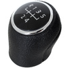 VW T5 / T6 03-11 Gear / gearbox knob BLACK + SILVER RING + BLACK LID 5+R 7H0711113