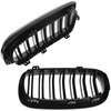 BMW X6 F16 14-19 atrapy między reflektory (nerki) lewa + prawa kpl. BLACK GLOSSY DOUBLE BAR