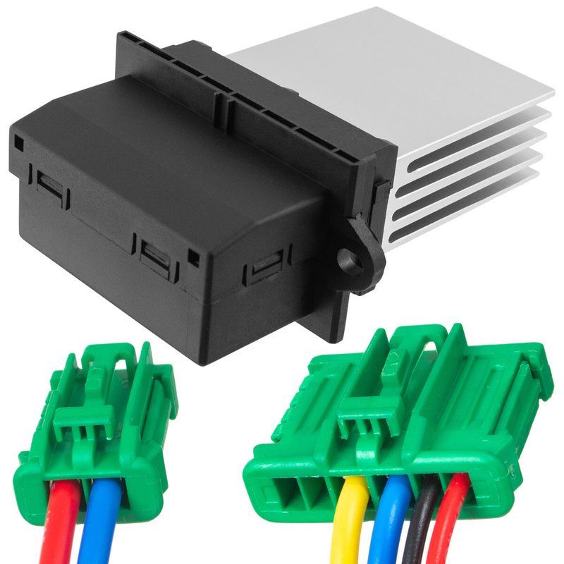 Renault Clio III Blower resistor + 2x Plug (2 pin + 4 pin) 3pcs set