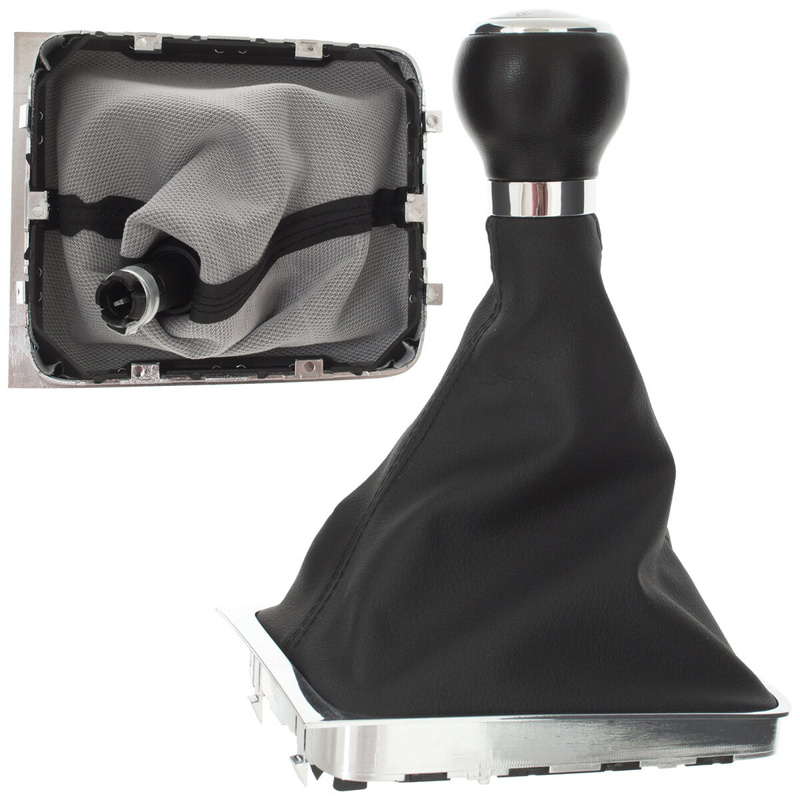 VW Passat CC 08-12 Gear shift knob SILVER + Lever Gaiter with frame CHROM 6 Gears