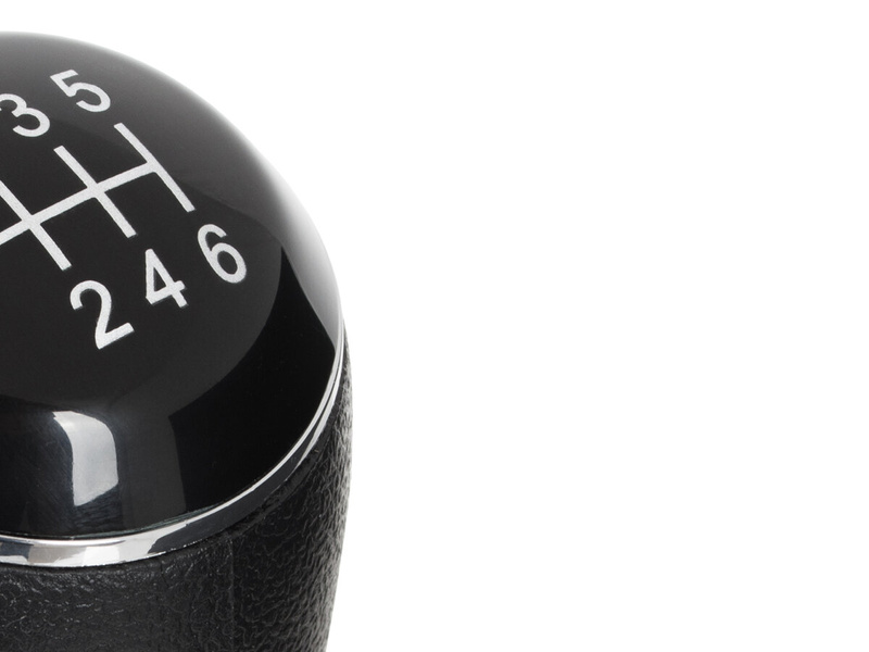 VW Polo V 6R 2009- Gear shift knob BLACK + Lever Gaiter with frame CHROM 6 Gears