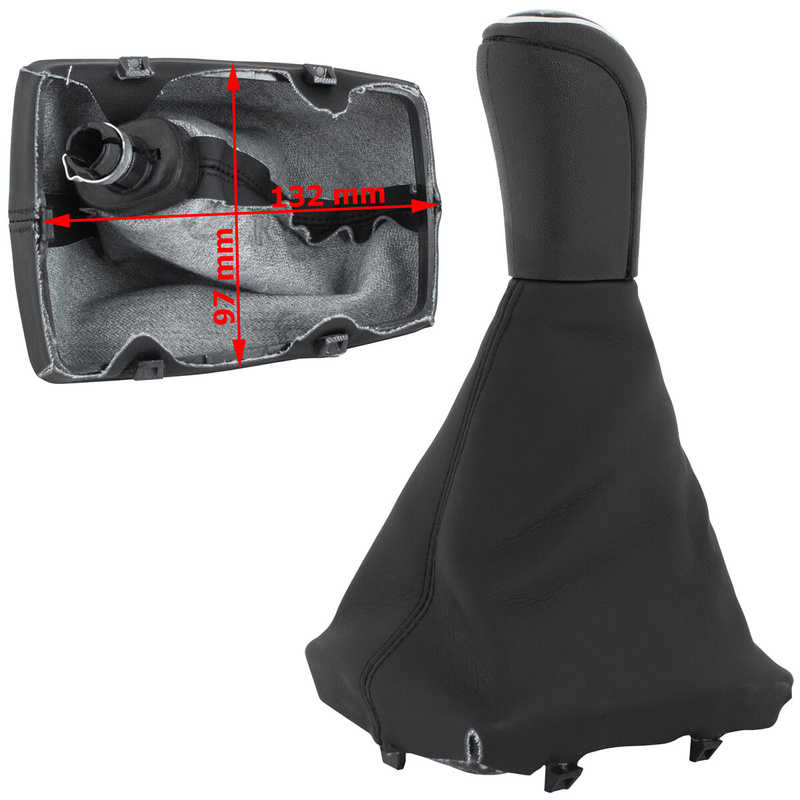 Audi A4 B8 07-15 Gear shift knob BLACK 6 Gears + Lever Gaiter BLACK