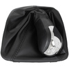 SKODA OCTAVIA MK2 II 04-11 Gear / gearbox knob BLACK + CHROME LID 5+R + LEATHER Lever Gaiter WITH FRAME