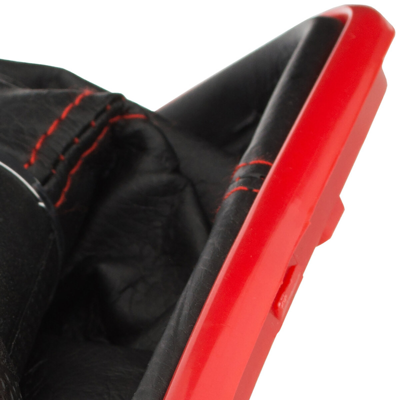 VW Golf IV 97-06 Gear shift knob + Lever Gaiter (Red frame) 6 Gears 23mm