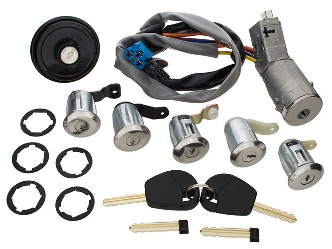 Citroen Berlingo 02-08 Ignition set + 5x Locks / barrels / lock inserts + Sealing cap / fuel tank cap set