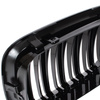 BMW 3 E46 97-01 SEDAN / KOMBI atrapy między reflektory (nerki) lewa + prawa kpl. BLACK GLOSSY DOUBLE BAR