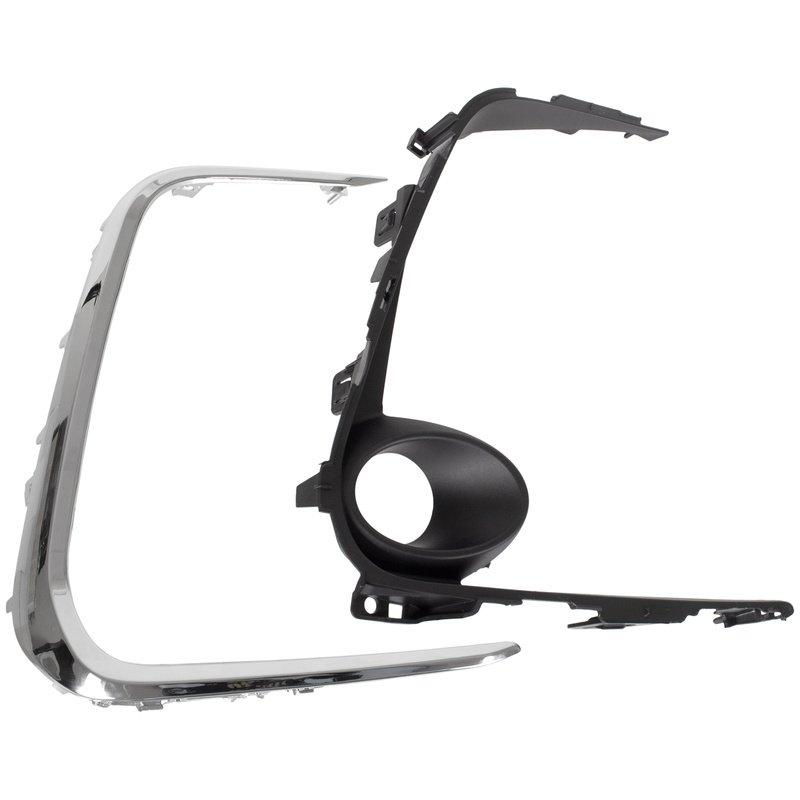 Toyota COROLLA 2019- CHROM + CZARNA ramka halogenu prawa