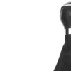 VW TOURAN 09-12 Gear / gearbox knob BLACK + SILVER RING + BLACK LID 6+R + Lever Gaiter WITH CHROME FRAME