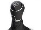 VW Passat B7 10-15 Gear shift knob BLACK + Lever Gaiter with frame CHROM 5 Gear