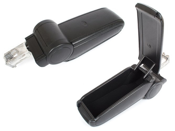 Audi A6 C5 97-04 armrest set BLACK EKOLEATHER + mounting kit