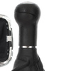 VW GOLF MK4 IV 98-05 Gear / gearbox knob BLACK + SILVER RING + CHROME LID 5+R + Lever Gaiter (12mm DIAMETER)