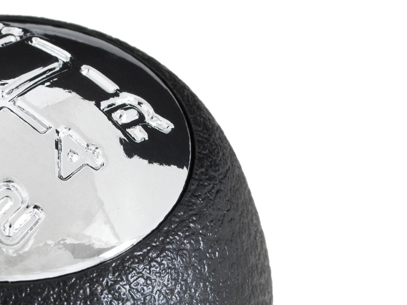 Alfa Romeo 147 00-10 Gear shift knob black + CHROM 5 speed
