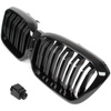 BMW X3 G01 FL 2021- atrapa między reflektory (nerki) BLACK GLOSSY DOUBLE BAR + ZAŚLEPKA