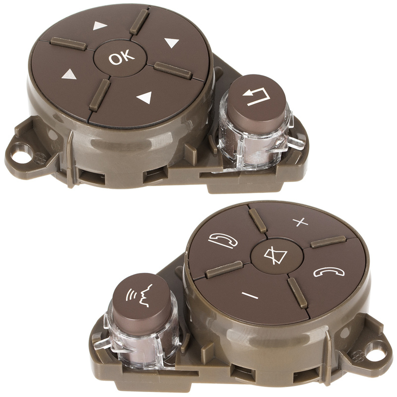 Mercedes E-Klasa C207 W212 08-15 przełącznik multifunkcyjny na kierownicę JASNY BRĄZ lewy + prawy 2 szt. KPL
