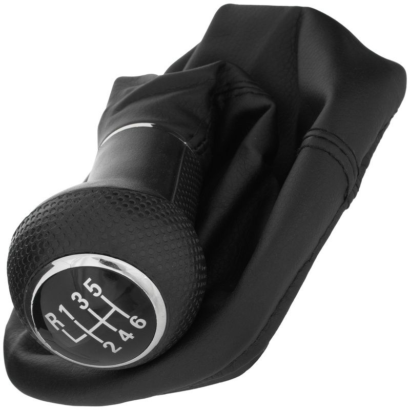 VW Golf IV 98-05 Gear shift knob BLACK 6 Gears + Lever Gaiter Hole 12mm
