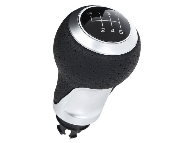 Audi A4 B8 2008- Gear shift knob BLACK + SILVER 6 Gears