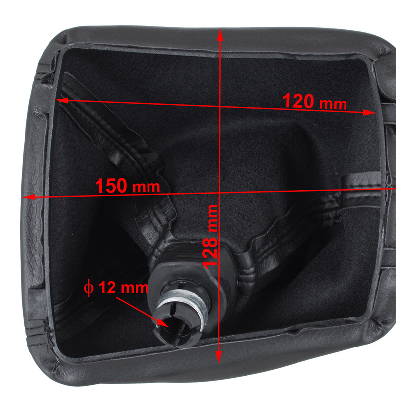 SKODA OCTAVIA MK2 II 04-11 Gear / gearbox knob BLACK + CHROME LID 5+R + LEATHER Lever Gaiter WITH FRAME