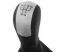 Skoda Octavia II 2004- Gear shift knob + Lever Gaiter with frame SILVER 5 Gear