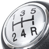 Peugeot 206 Gear shift knob SILVER + BLACK SCHEME 5 Gear