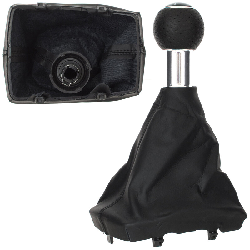 Audi A4 B7 04-08 Gear shift knob BLACK + Lever Gaiter BLACK S-Line
