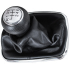 VW Golf IV 97-03 Gear shift knob SILVER + Lever Gaiter with frame CHROM 6 Gears Hole 12MM