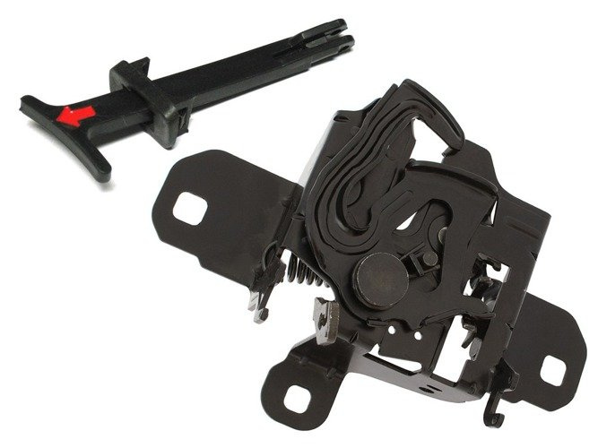 VW Bora 98-05 Bonnet / hood lock + handle 2 pieces. set