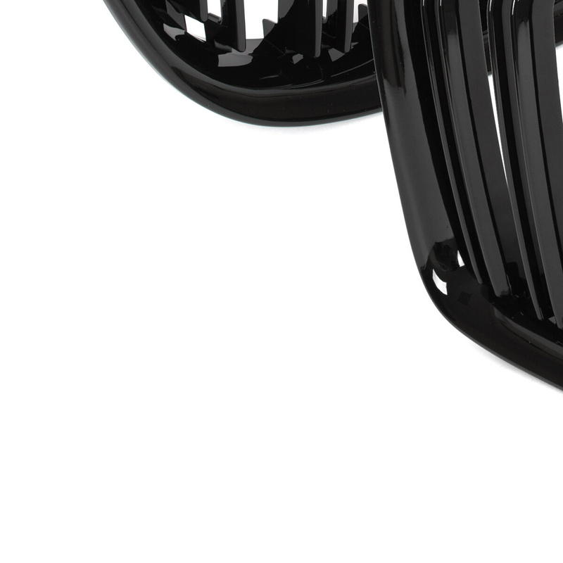 BMW X1 E84 09-15 atrapy między reflektory (nerki) lewa + prawa kpl. BLACK GLOSSY DOUBLE BAR
