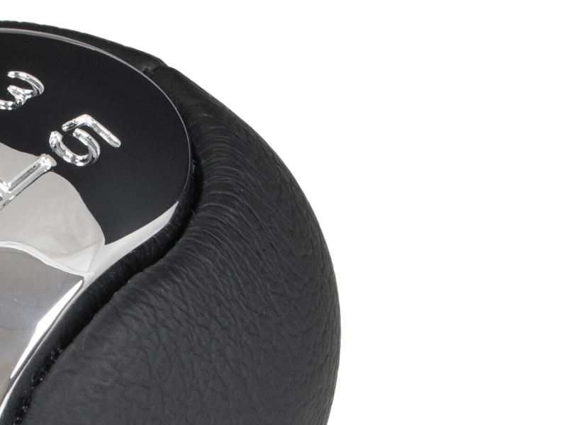 Vauxhall / Opel Vectra C 02-08 Gear shift knob 5 Gear EKOLEATHER + CHROM bieg wsteczny na DOLE