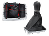 VW Golf VII 2012- Gear shift knob BLACK + Lever Gaiter 6 Gears