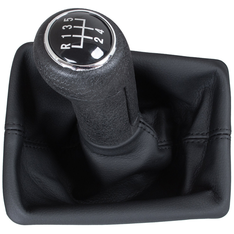 Audi A5 8T 07-16 Gear shift knob BLACK 5 Gear + Lever Gaiter BLACK