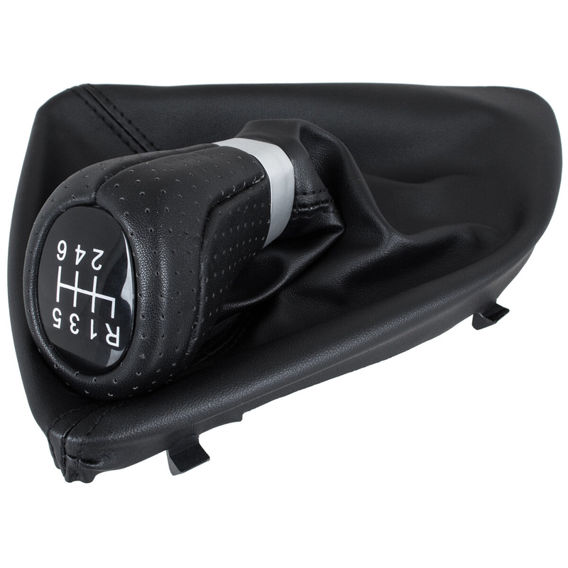 BMW 1 E87 04-07 Gear shift knob BLACK 6 Gears + Lever cover / gaiter