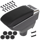 Toyota Yaris III 11-20 podłokietnik ze schowkiem CZARNA EKOSKÓRA + zestaw montażowy