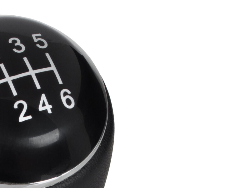 VW Passat B6 06-11 Gear shift knob BLACK LEATHER 6 Gears